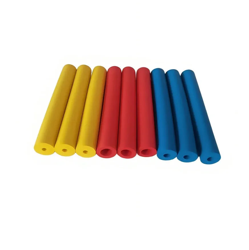 Rubber auxiliary grip hose for tableware pen tools showing inner diameters
