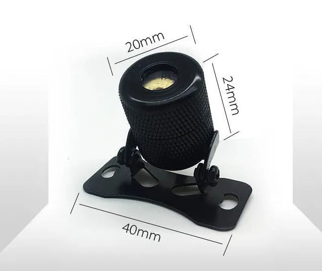 Aluminium vehicle laser fog lamp with adjustable mounting bracket and red laser projection