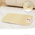 Summer cat dog universal cold mat woven fabric beige cooling pet bed