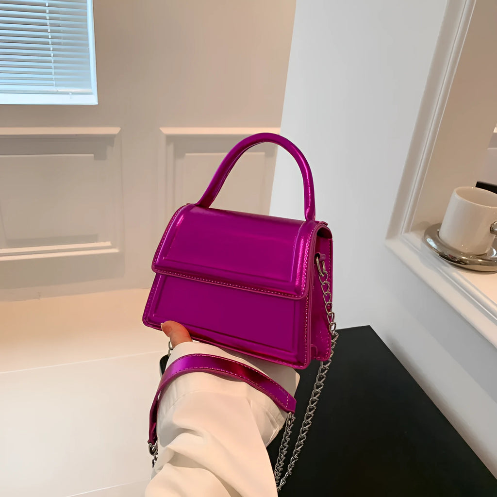 Retro square PU leather crossbody bag in multiple colour options