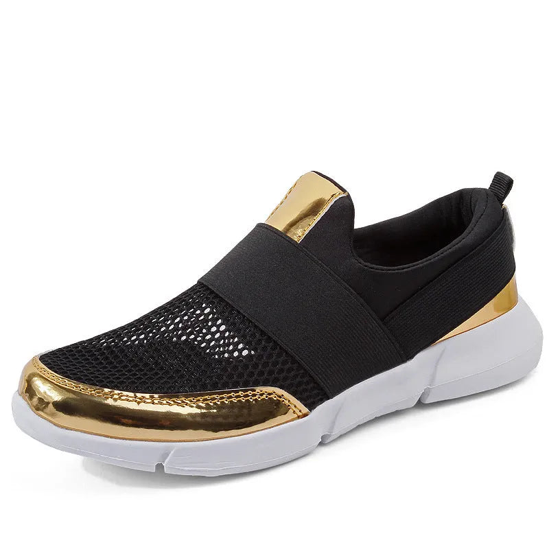 Women's low-top casual sneakers in blue with mesh lining and lightweight construction