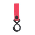 Nylon Velcro luggage hook in multiple colours on white background with OPP packaging