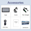 7 inch portable car GPS navigation device with touch screen display and vehicle mounting bracket