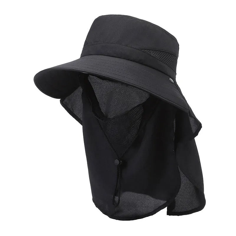 Men's adjustable fisherman bucket hat with wide brim for sun protection