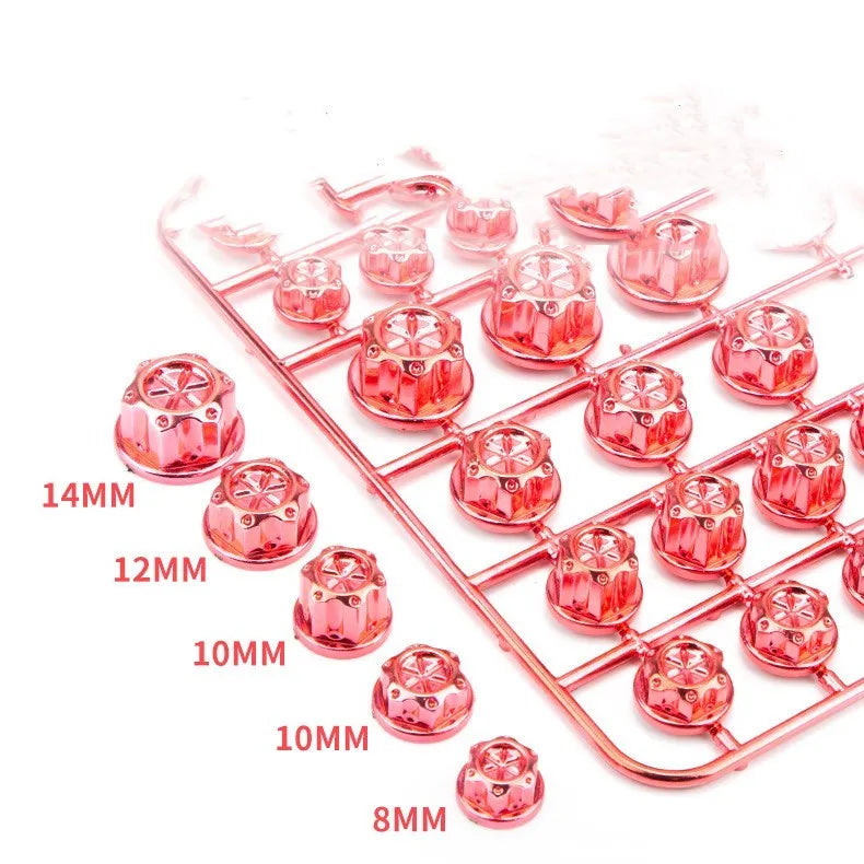 30-piece set of ABS plastic motorcycle screw caps in eight different colours