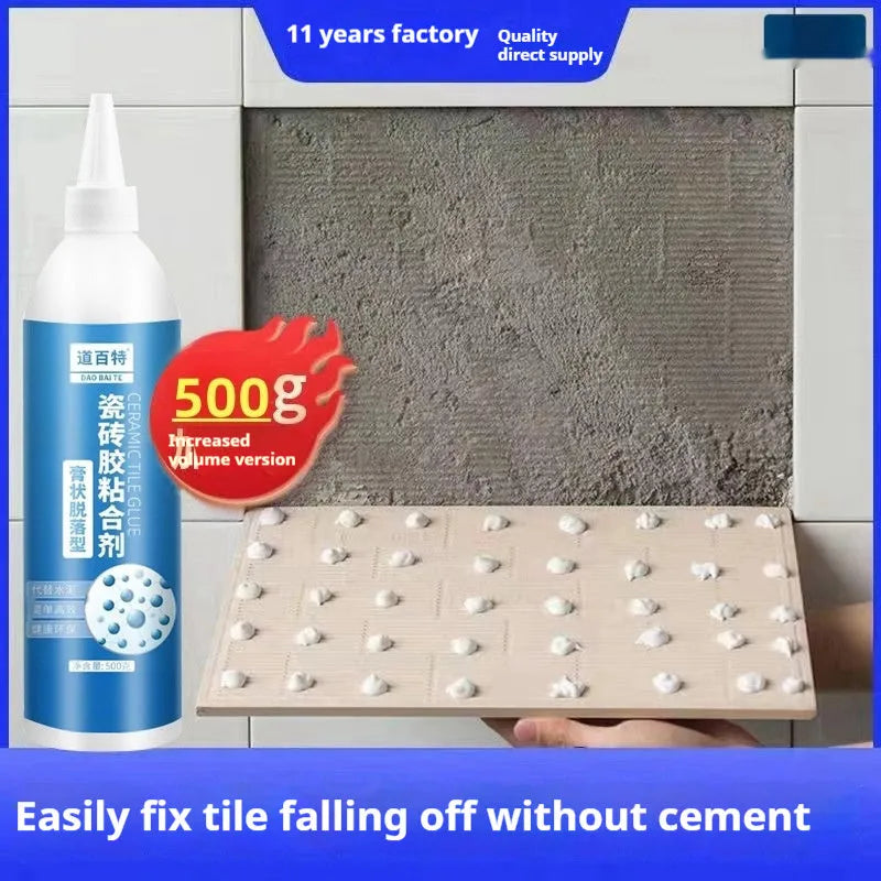 Tile adhesive tubes in 200g, 260g, and 380g capacities for shedding repair injection