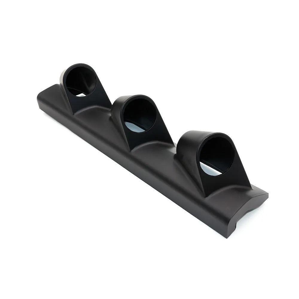 Black car instrument stand with three-hole mounting pattern for 52mm gauges