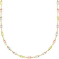 Geometric glass pendant necklace for women on an adjustable alloy chain, cold wind style.