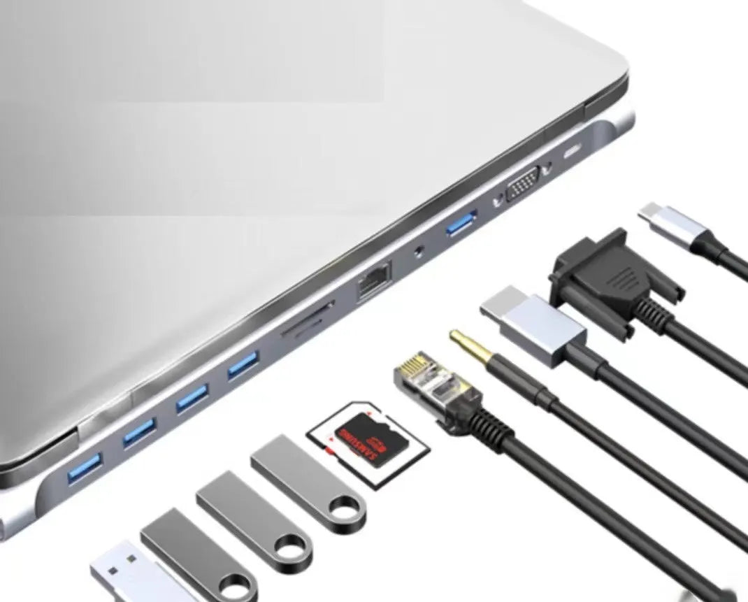 USB-C 7-in-1 expansion dock with HDMI port and USB 3.0 hub on a 15cm cable.