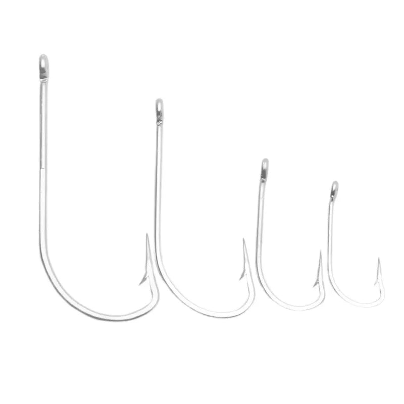 Stainless steel sea fishing hooks in multiple specifications for ocean boat fishing targeting weever, snakehead and seahorse