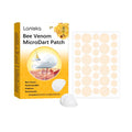 Box of wart removal patches featuring bee venom and panthenol, with needle patch and acne patches.