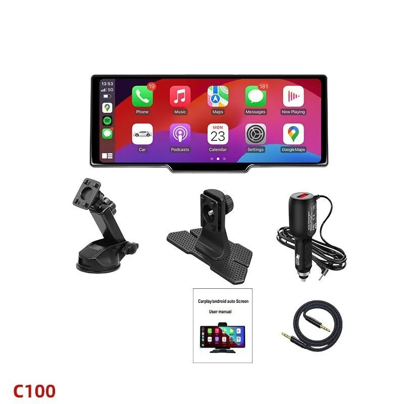 10.26-inch dashboard car smart screen with wireless Carplay and front rear video recorder
