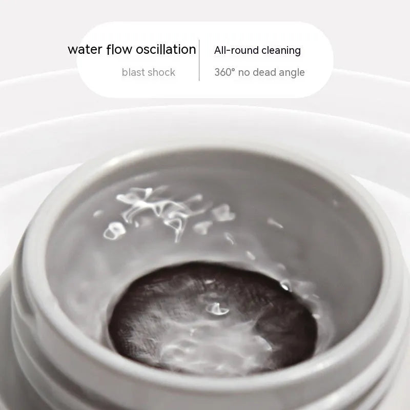 Compact pearl white automatic ultrasonic cleaning machine for glasses and contact lenses
