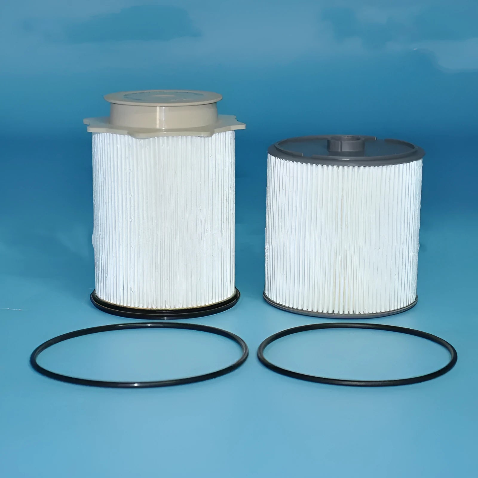 White diesel fuel filter kit for RAM 1500 2500 3500 4500 5500 trucks with sealing ring.