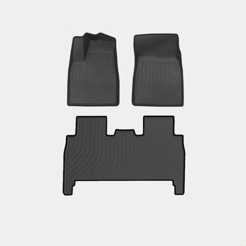 TPE rubber waterproof floor mats and trunk liner for Tesla Model X interior protection