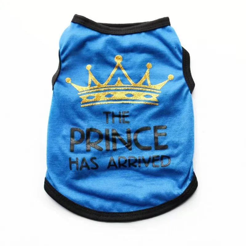 Cotton puppy vest in assorted colours and sizes for spring and summer wear
