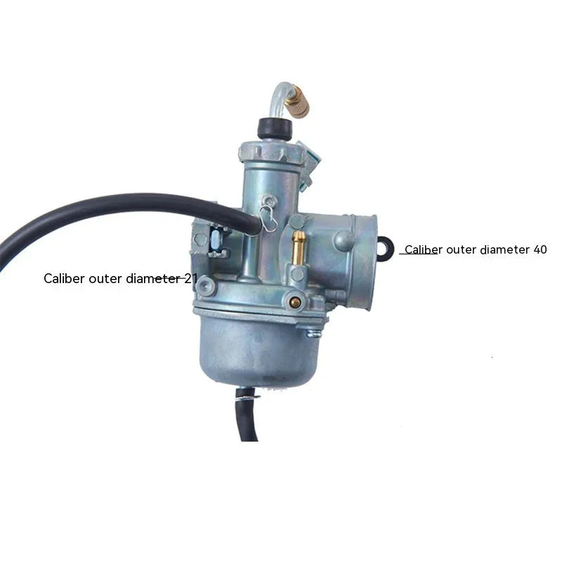Motorcycle carburetor assembly flat suction plunger type with standard installation hole size