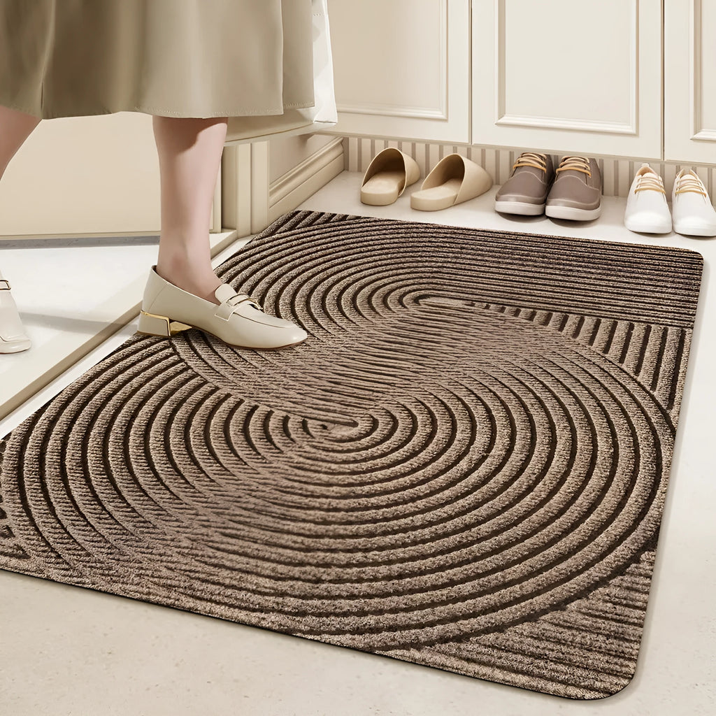 Alien-shaped cartoon anime pattern floor mat in diatomite, shown in blue, measuring 60 by 90 cm.