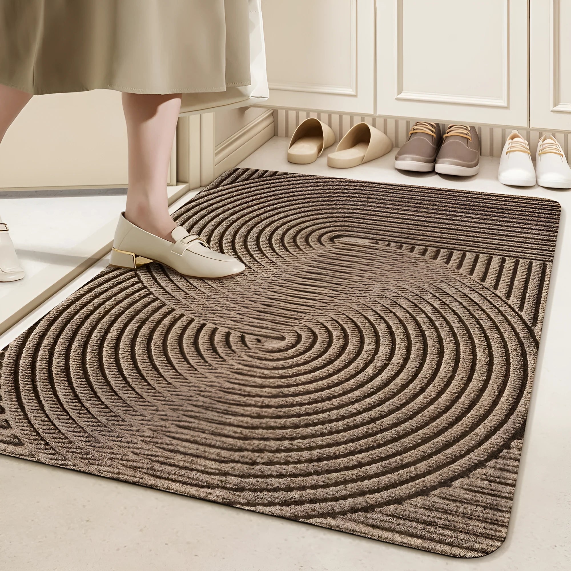 Alien-shaped cartoon anime pattern floor mat in diatomite, shown in blue, measuring 60 by 90 cm.