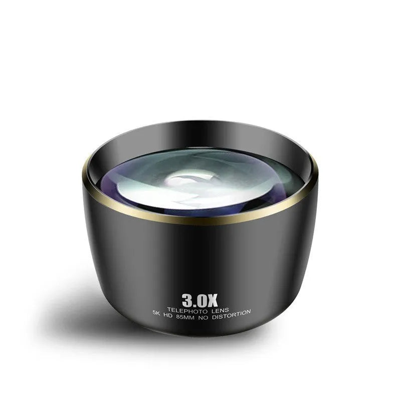 3.0X HD telephoto portrait lens for smartphone with 85mm focal length in charming black
