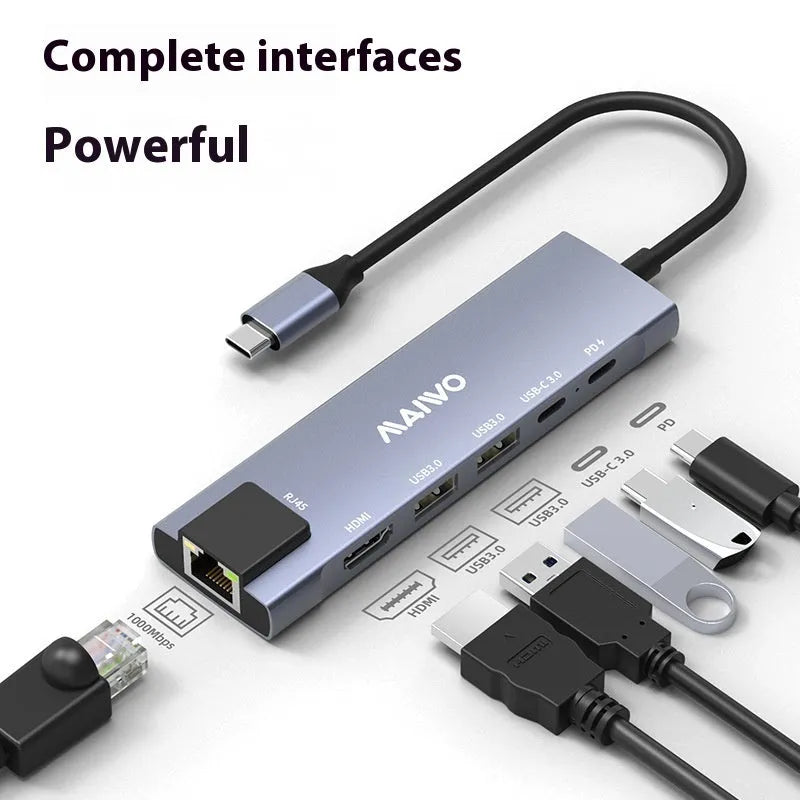 Steam Deck docking station with aluminium alloy shell and six ports including HDMI and ethernet
