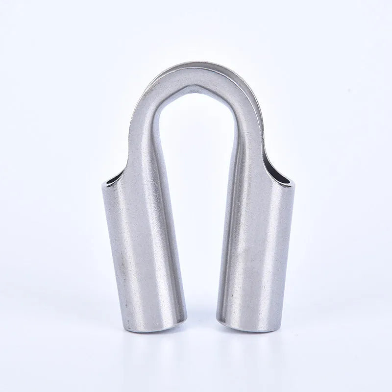 Stainless steel tubular chicken heart round sleeve ring set showing multiple sizes from M4 to M35