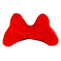 Plush bow decoration for motorcycle and ski helmets in red, peach pink or rose pink