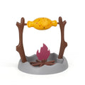 Barbecue-style tumbling cat food feeder toy measuring 30x30x29cm with interactive leakage design