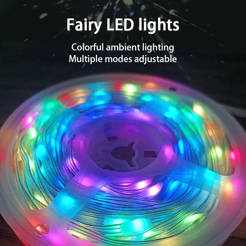 10 metre LED light string with 100 multi-colour bulbs for festival party decorations