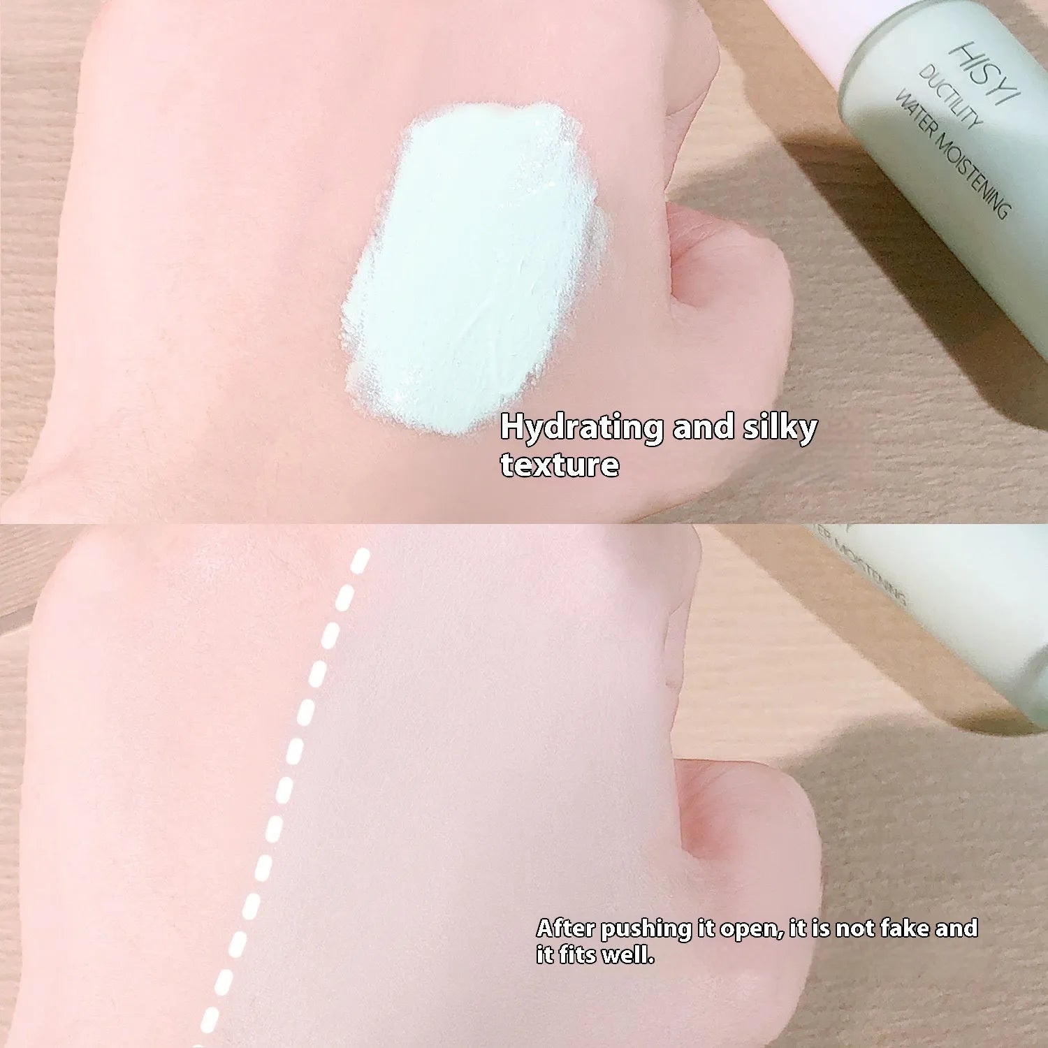 HISYI Silky Clear Makeup Primer tube or bottle showing three colour options 01, 02, 03 for brightening skin