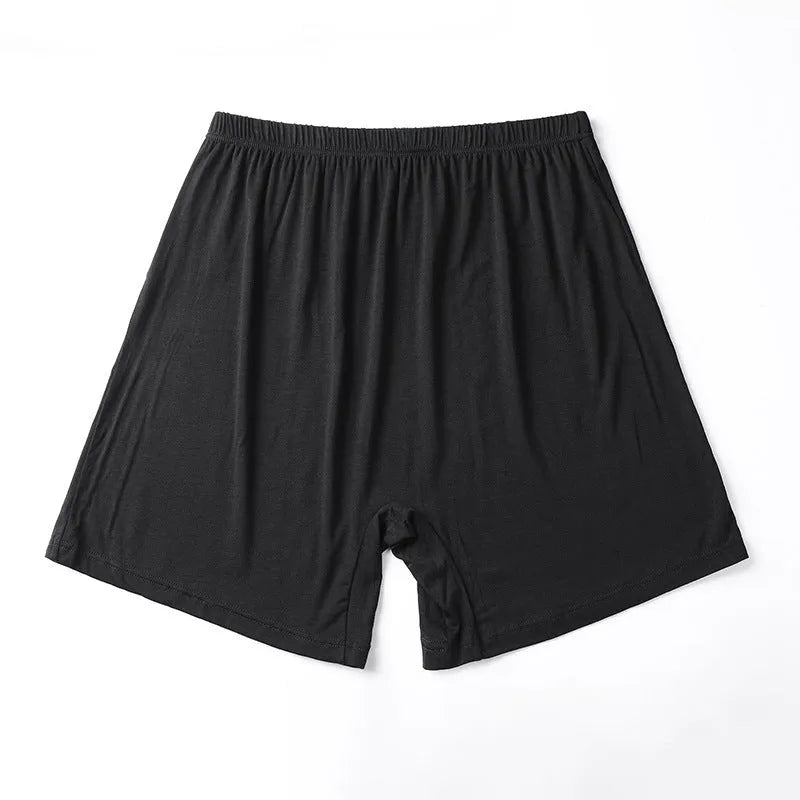 Men's high-waist boxers in solid colours including black, brown, grey and blue modal fabric