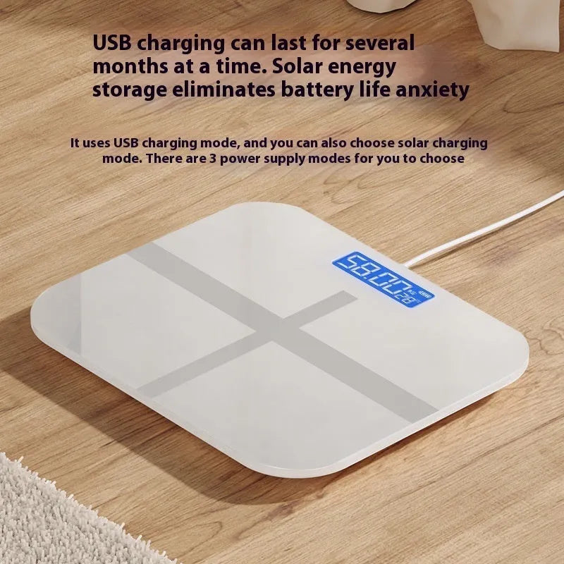 Square household body weighing scale in a choice of six colours, measuring 26cm.
