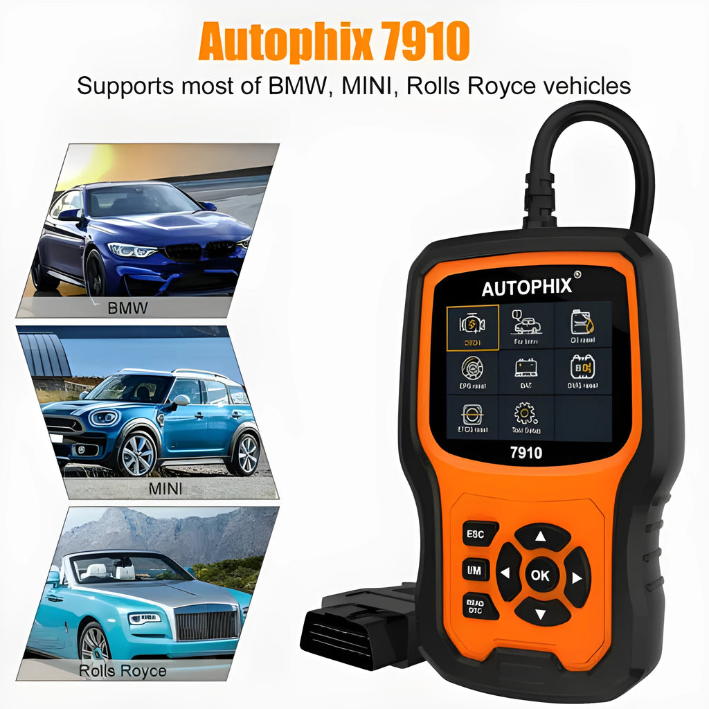 Autophix 7910 BMW diagnostic scanner with OBDII universal car code reading functionality