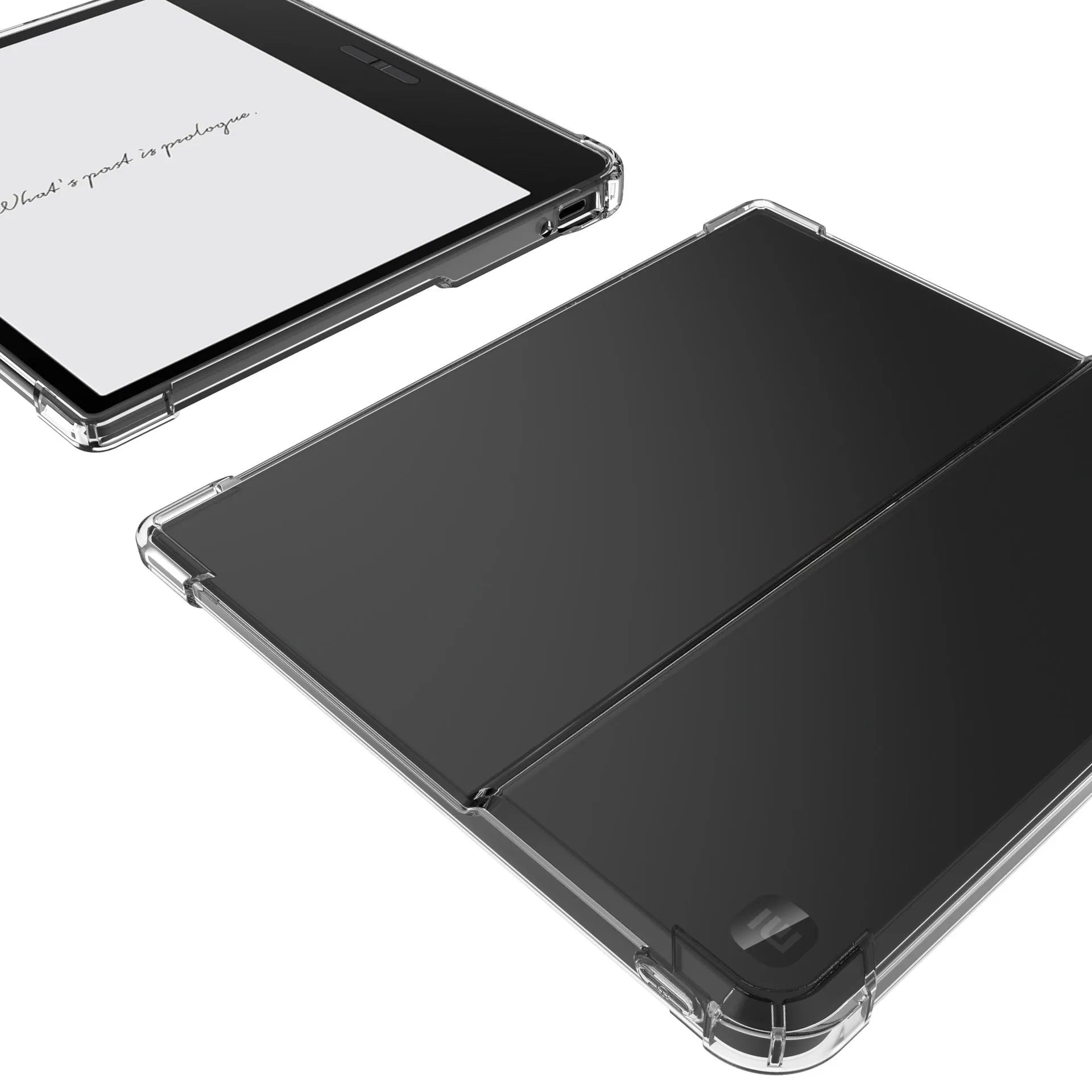 Transparent airbag protective phone case for Xiaomi 7-inch e-book device on a table