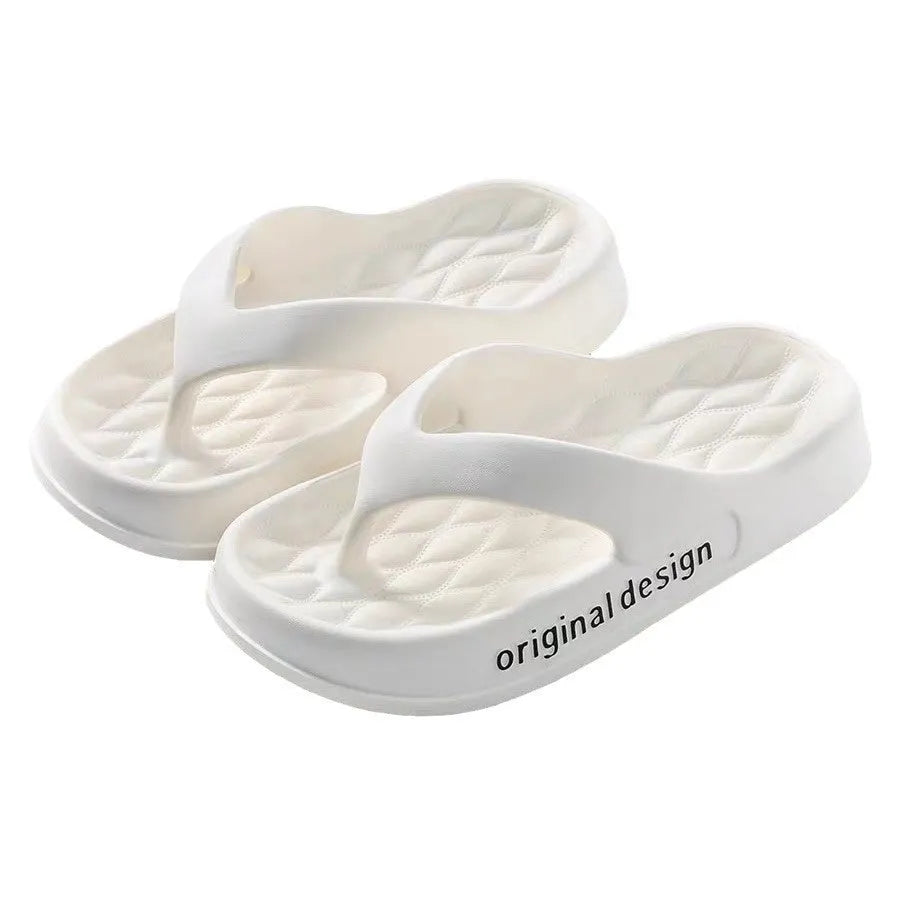 Men's EVA flip flops in multiple colours on a beach background