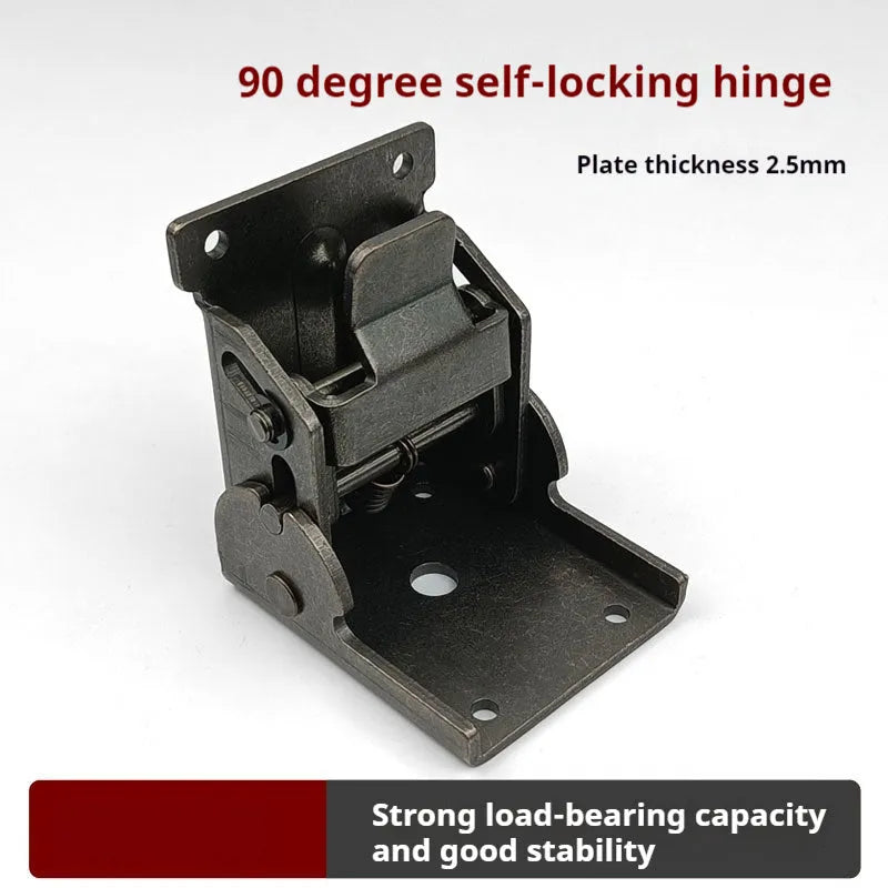 Furniture foot folding hinge for cabinets and wardrobe doors with adjustable 0-90 degree angle in multiple finish options