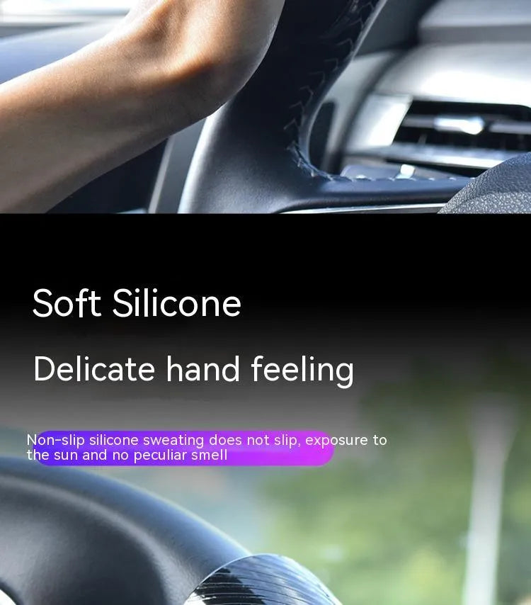 Black silicone steering wheel assist ball with metal bearing mechanism for single hand driving