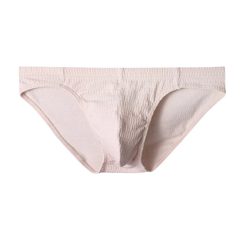 Men's triangle underwear briefs in pure cotton with mid-waist design and solid colour options