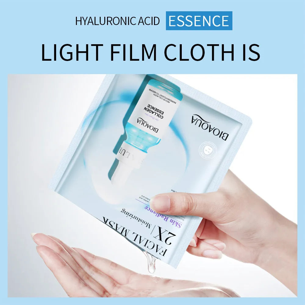 Single pack of a 30g gel facial sheet mask from a range including Collagen, Hyaluronic Acid, Vitamin C and Centella Asiatica variants.