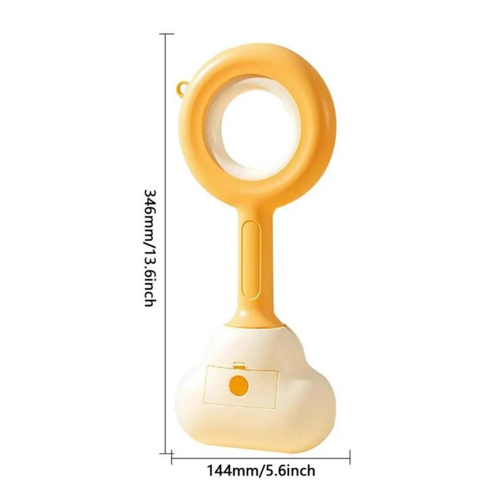 White blue ABS plastic dog poop scooper with cloud-shaped jaw design for outdoor pet waste collection