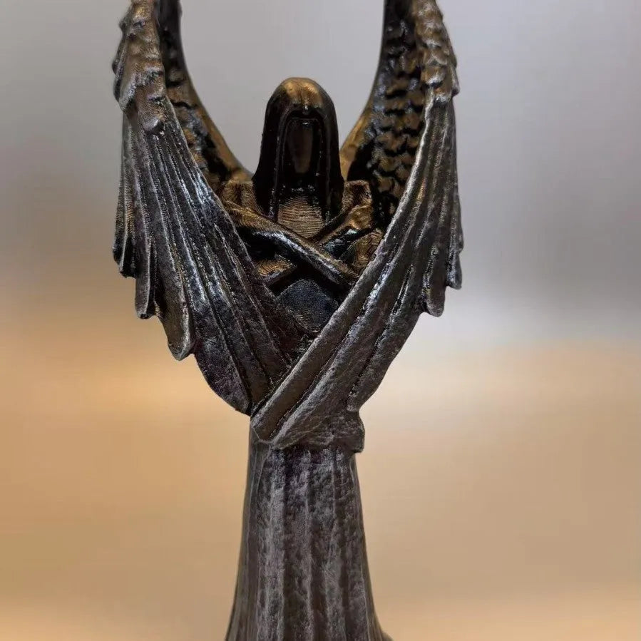 Dark Angel resin statue ornament figurine with gothic theme on display