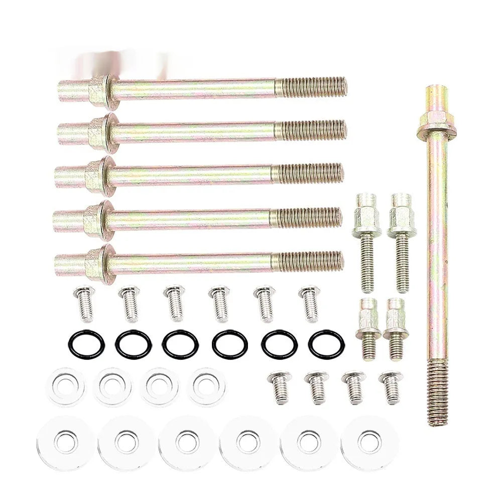Honda Civic K Series aluminium alloy engine gasket kit in black, blue, red, and silver colours