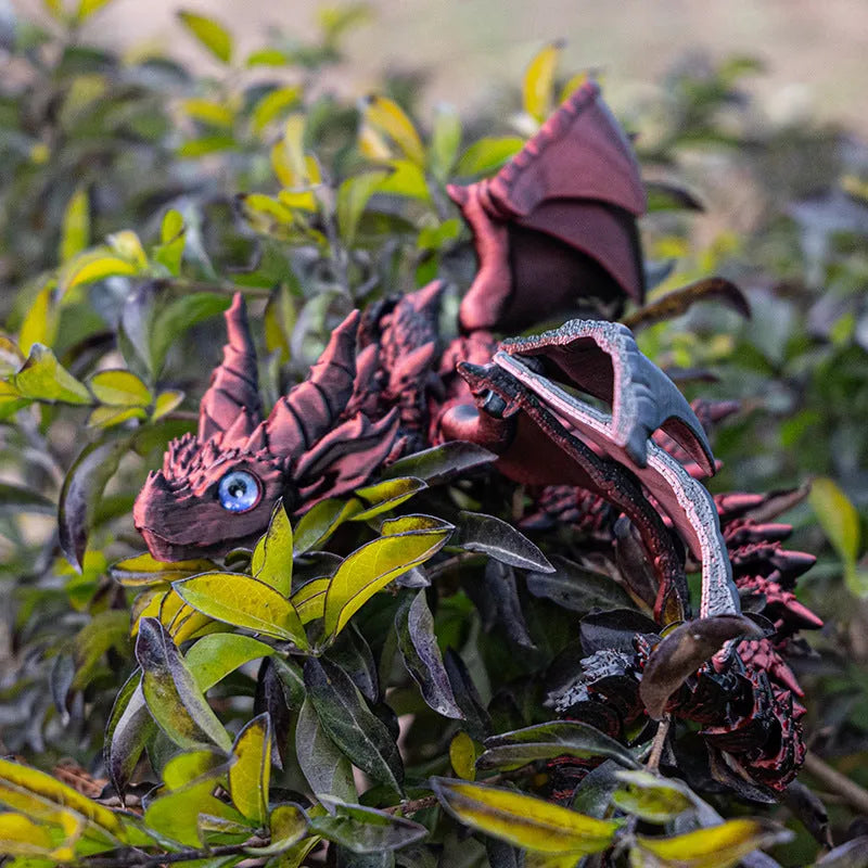 PLA plastic flying dragon wing decoration measuring 25x16x3cm in multiple colour finishes