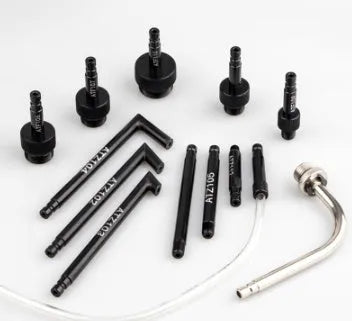 13-piece automatic transmission oil refuelling kit with wave box filler tool and connectors