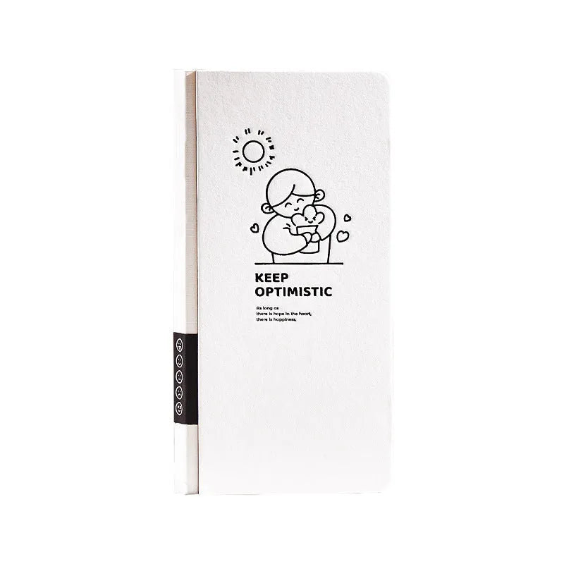 Paper plaid mesh notebook with simple design and included stickers for children's writing