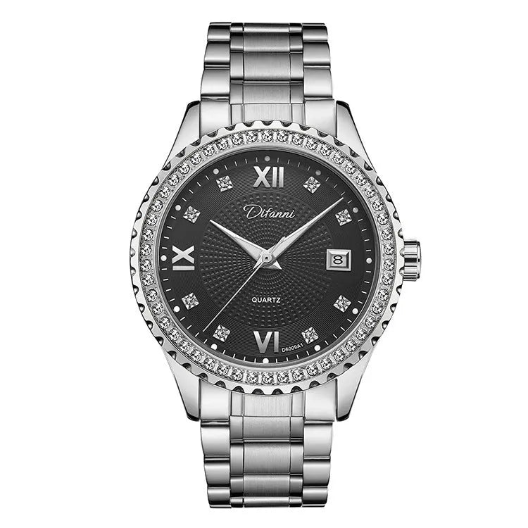 Fashionmonger men's automatic mechanical watch with silver case and white dial on a wrist.