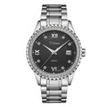 Fashionmonger men's automatic mechanical watch with silver case and white dial on a wrist.