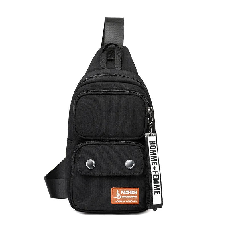 Nylon multifunctional crossbody shoulder bag for outdoor leisure in three colour options