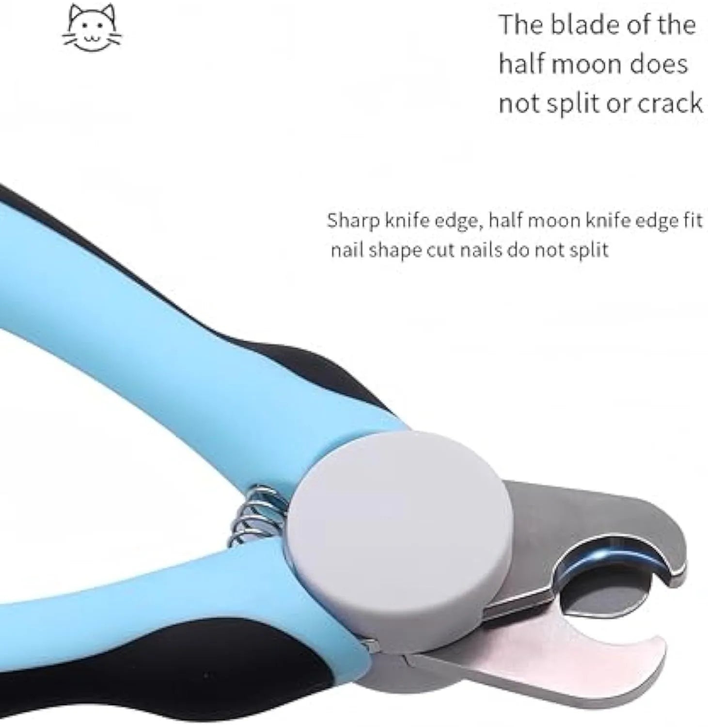 Blue heavy-duty dog nail clippers with safety guard for large breeds and thick nails