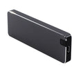Portable solid state hard drive with metal casing in multiple colour options including black grey, blue, red, silver, and white